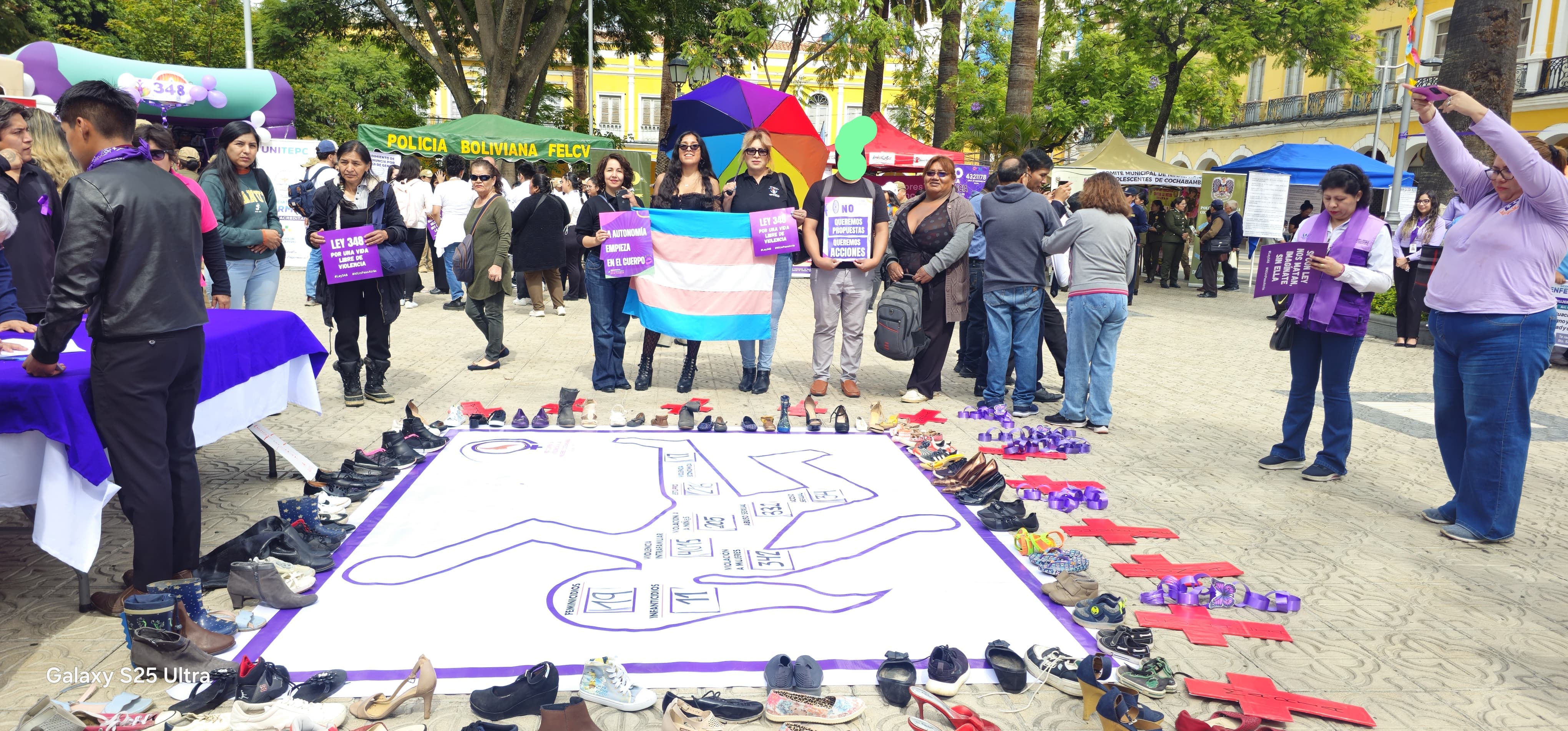 Actividad de concientizacion en espacio publico